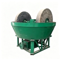Broyeur à moulinets humides pour l'or 1100, pour une finesse uniforme de la pâte et une forte libération de l'or, petit équipement de traitement des minerais