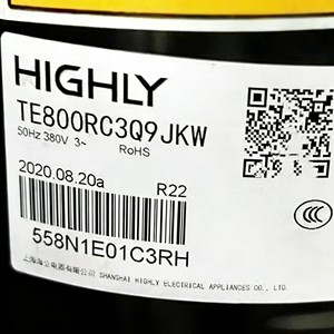 Compresseur Scroll Haili TE848RC3Q9JK TE855UC3Q9JK TE800RC3Q9JKW pour Réfrigération Industrielle - Product Image 4