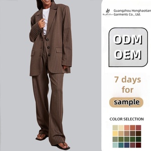 ODM OEM produttore di abbigliamento da ufficio personalizzato da <span class=keywords><strong>donna</strong></span> <span class=keywords><strong>Blazer</strong></span> oversize <span class=keywords><strong>a</strong></span> <span class=keywords><strong>righe</strong></span> <span class=keywords><strong>Blazer</strong></span> da <span class=keywords><strong>donna</strong></span> - Product Image 2