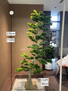 Hecho a mano 100% personalizado interior Artificial <span class=keywords><strong>rojo</strong></span> verde ciprés Pino certificado plástico bonsái árbol para cumpleaños árbol verde - Product Image 5