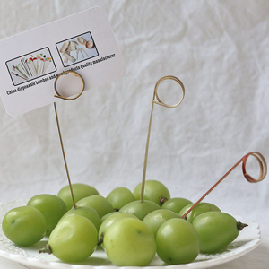Mini Palillos de Bambú Desechables, Brochetas Decorativas de Bambú para Aperitivos y Adornos - Product Image 2