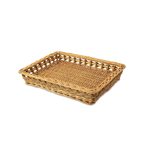 Handgemaakte natuurlijke wilgenmand, rechthoekige opbergmand met handvat voor thuisdecoratie, picknick, cadeau, rustieke wilgenmand - Product Image 2