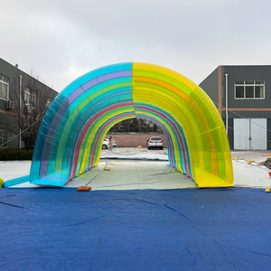 Tùy Chỉnh 8M PVC Inflatable Trong Suốt Bóng Đá Đường Hầm Đầy Màu Sắc Giải Trí Công Viên Lối Vào Cho Các Sự Kiện - Product Image 6
