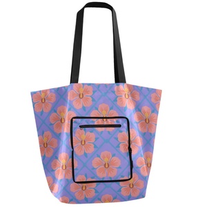 Aloha Hibiscus <b>Foldable</b> Polyester Large Shoulder Flower Outdoor Travel Grocery Shopping Tote <b>Bag</b> for Advertising & Daily Use - Product Image 1