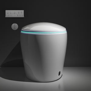 مرحاض ذكي قائم على الأرض، أوتوماتيكي بالكامل مع تحكم عن بعد، شطف بالسيفون، مصنوع من السيراميك، مقعد مدفأ، إضاءة ليلية، تشغيل تلقائي - Product Image 2