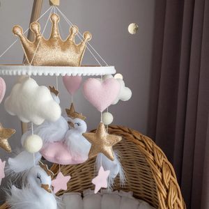 Boho letto personalizzato musicale principessa ragazza appeso <span class=keywords><strong>accessori</strong></span> regalo feltro animale vivaio bambino mobile <span class=keywords><strong>per</strong></span> culla - Product Image 5