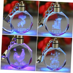 Porte-clés en cristal islamique K9 de haute qualité avec LED clignotante, cadre photo familial personnalisé, cadeaux souvenirs, chaîne de porte-clés en verre - Product Image 4
