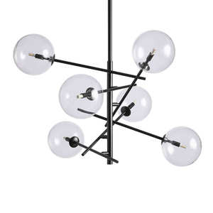 Nordic Globe Modern Magic Bean Chandelier <b>Retro</b> Black Glass Ball Chandelier - Product Image 5