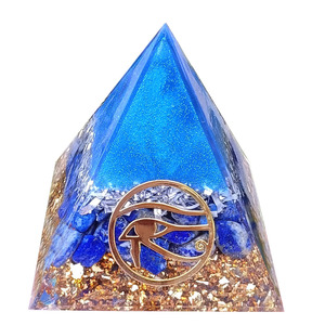 Kogiya <b>Crystal</b> <b>Chip</b> Pyramid Resin Epoxy Craft Eye Of Horus Laser Engraved Home Decoration Desktop Ornament - Product Image 5
