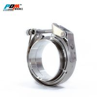 Colliers de serrage pour échappement robustes, colliers de serrage pour tuyau à dégagement rapide de 3,5 pouces, colliers de serrage en forme de V et kits de brides standard de PDM