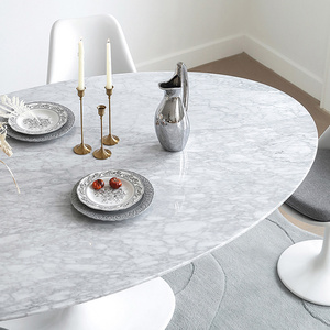 צבעוני סגלגל שולחן אוכל משובח בסגנון רטרו בהיר וילה יוקרה פרטית - Product Image 5