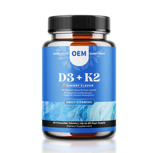 Vitamina D3 K2 OEM para el Apoyo Inmunológico, Salud del Corazón, Apoyo Articular, Fortalecimiento Óseo, Tabletas y Cápsulas Blandas - Product Image 1