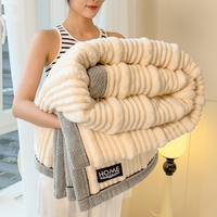 Manta de Sherpa Personalizada Estilo Coreano, Cálida y Suave, con Estampado a Cuadros, Tejida para las Cuatro Estaciones, para Dormitorio, Hogar y Viajes