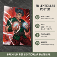 Póster Decorativo de Plástico con Efecto de Movimiento de Anime y Dibujos Animados en 3D de Joyrint