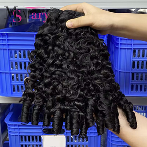 Extensions de cheveux humains vierges indiens doublement étirés, bouclés à la française, couleur noire, qualité SDD, non traités, pour revendeurs - Product Image 1