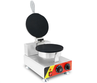 Gaufrier Électrique Professionnel en Acier Inoxydable 304 avec Revêtement Antiadhésif pour Gaufres Belges Épaisses et Rouleaux de Poulet