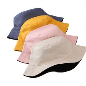 Wholesale Outdoor <b>Flat</b> Top Wide Brim Summer Cap Custom Embroidery Logo Bucket <b>Hat</b> - Product Image 3