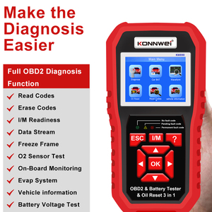 Herramientas de taller directas de fábrica Konwei Kw890 Car Obd Scanner Obd2 Scanner & Battery Testers Herramienta de diagnóstico con reinicio de servicio de aceite - Product Image 1