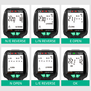 FY1881 EU New Generation Full Screen Socket <strong>Tester</strong> Ground Zero AC Voltage <strong>Tester</strong> 30V-250V <strong>RCD</strong> Test Plug Polarity Phase Check - Product Image 4