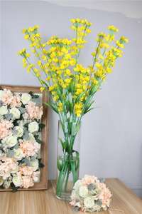 Hesper en vrac plastique artificiel jaune colza fleur parfumé nouveau jardin fête des mères noël nouvel an Halloween dos école - Product Image 5