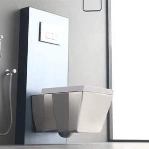 Asiento de inodoro inteligente montado en la pared, conjunto completo de inodoro con depósito de agua - Product Image 3
