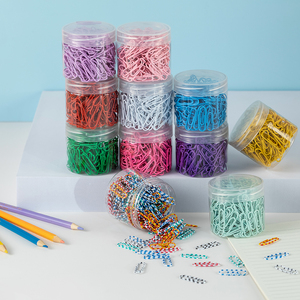 Clips <span class=keywords><strong>de</strong></span> papier en métal colorés <span class=keywords><strong>de</strong></span> 28 mm, boîte <span class=keywords><strong>de</strong></span> 200 pièces, anti-rouille, nickelés, papeterie <span class=keywords><strong>de</strong></span> bureau créative - Product Image 1