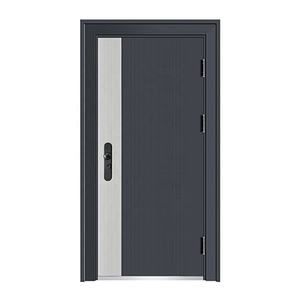 Puerta de seguridad delantera de acero, puerta de Exterior moderna de alta gama, excelente, resistente al agua - Product Image 2