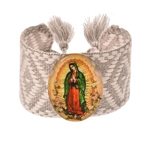 BD-D1176 Pulseras de Joyería para Mujer de Alta Calidad, Religiosas, Cristianas, San Benito, Chapadas en Oro de 18K, con Cinturón de Punto - Product Image 4