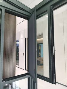 Moderno insonorizado apertura hacia adentro inclinación aleación de aluminio Sunroom ventanas rotura térmica pantalla plegable fijo estilo abierto para la exportación - Product Image 5