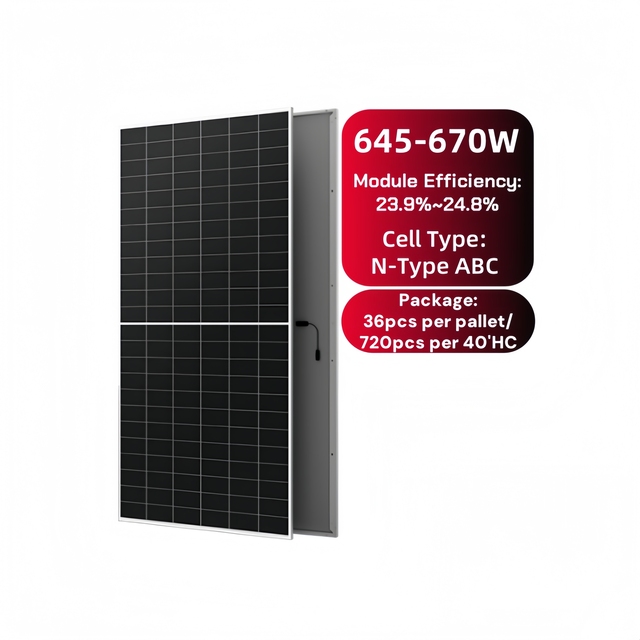 AIKO High Quality N-Type Mono 645-670W Half Cell Photovoltaic Module Solar Panels