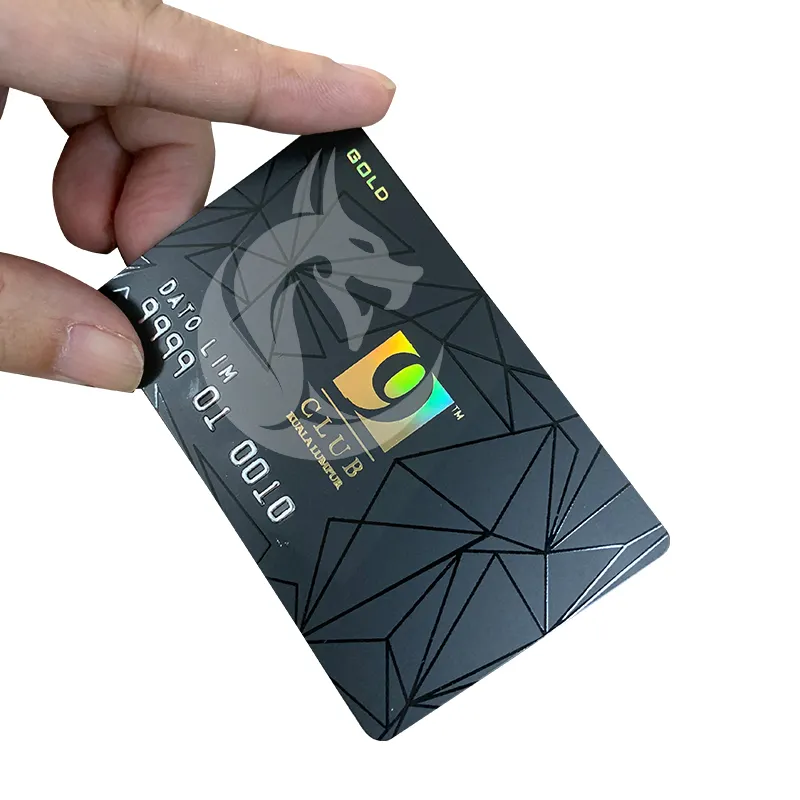 luxury black pvc matt finishes sopt uv plastic business card gold goil