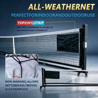 Filet de pickleball galvanisé à tension réglable, cadre et filet de pickleball robustes, écologiques, résistants aux intempéries et portables