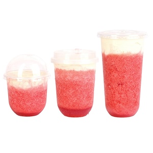 Gobelets en plastique jetables personnalisés avec logo, en PET, <span class=keywords><strong>7</strong></span>, 8, 9, 10, 16, 24, 32 oz, en forme de U, transparents, avec couvercles dôme, pour boissons froides et thé - Product Image 6