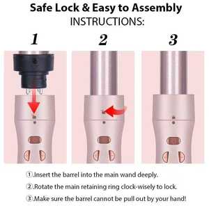 Ensemble de <span class=keywords><strong>fer</strong></span> <span class=keywords><strong>à</strong></span> friser ondulé 5 en 1 avec chauffage PTC et affichage de la température LCD, chaleur réglable pour tous les types de cheveux - Product Image 5