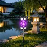 Lámpara Solar Antimosquitos Impermeable LED, Eliminador de Insectos para Jardín, Patio y Terraza con IP65