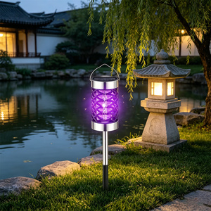 Lámpara Solar Antimosquitos Impermeable LED, Eliminador de Insectos para Jardín, Patio y Terraza con IP65 - Product Image 1