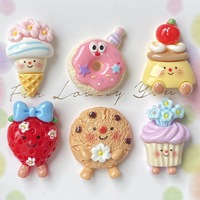 Breloques DIY en résine à thème dessin animé, accessoires décoratifs, pendentifs pour pinces à cheveux, coques de téléphone et décorations alimentaires