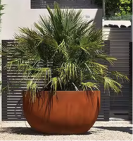 Kit de jardinière surélevée modulaire en acier Corten rustique avec trous de drainage, montage facile, grande capacité, pour plantes et légumes, à poser au sol