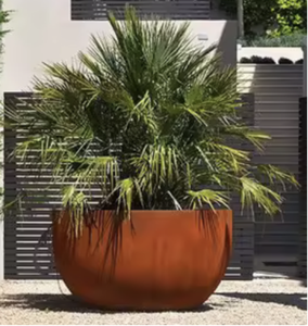 Kit de jardinière surélevée modulaire en acier Corten rustique avec trous de drainage, montage facile, grande capacité, pour plantes et légumes, à poser au sol - Product Image 1