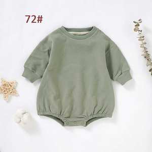 Toptan organik pamuk bebek kısa tulum kazak bebek kabarcık kazak tulum - Product Image 5