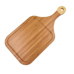 Planche à découper en bambou 52,5x25,5x1,8cm carrée avec poignée pour usage en cuisine - Product Image 1