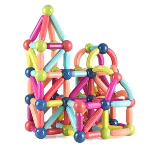 2022 sıcak satış eğitici oyuncak manyetik manyetik sopa yapı taşları 3D manyetik topları ve çubuklar yapı taşı oyuncak