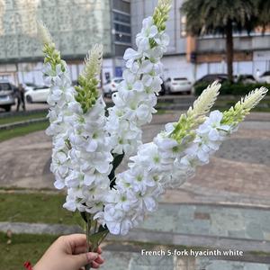 <span class=keywords><strong>Jacinthe</strong></span> violette blanche 5 fourchettes fausses fleurs pour les événements de Pâques Plomb de route de mariage fait à la main pour l'obtention du diplôme Fête des mères et Noël - Product Image 6