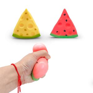 Promotional TPR Watermelon Squishy Anti-Stress Soft Flour Fruit Styling <b>Ball</b> Box Fidget Decompression Simulation Doll Relief Toy - Product Image 1