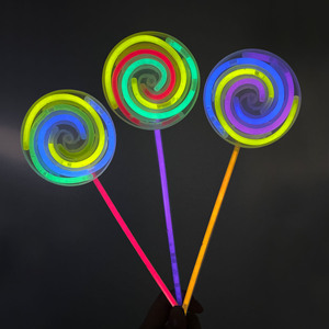 <span class=keywords><strong>Mini</strong></span> palos brillantes de piruleta para niños, juguetes de moda para iluminar, varita de hada parpadeante de princesa, decoración de vestidos - Product Image 5