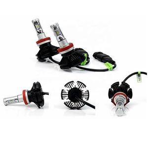 Factory Supply Tri-color Fanless X3 Led Headlight 50w 6000lm H11 H4 H7 H8 9005 9006 3000K 6500K 8000K Led Auto Headlight <b>Bulbs</b> - Product Image 3