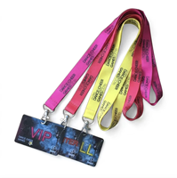 Cordon de cou personnalisé en polyester avec porte-badge rétractable, impression sérigraphique, support de carte d'identité durable, sans minimum de commande
