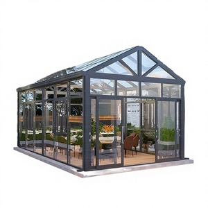 Solución Moderna y Económica de Terraza Acristalada Prefabricada para Exteriores con Techo de Vidrio Templado Doble Low-E y Marco de Aleación de Aluminio para Dormitorio o Villa - Product Image 1