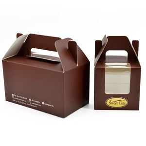 Ventana transparente personalizada para comida, embalaje para llevar comida de diferente tamaño para pastel, caja pequeña para cupcakes con inserto de papel - Product Image 1