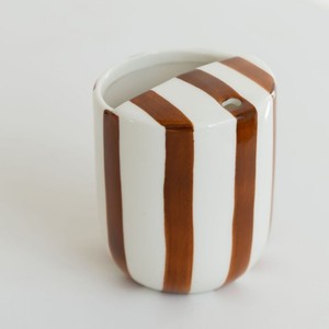 Mug à expresso 12oz 300ml en céramique et porcelaine, design créatif classique, peint à la main, rayé, adapté aux aliments, pour la maison et les restaurants - Product Image 5